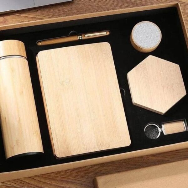 6-pc bamboo corporate gift set