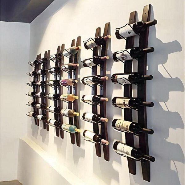 Wall mounted wine rack
