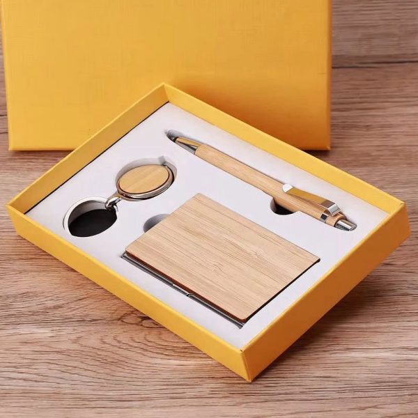 3-pc bamboo corporate gift set