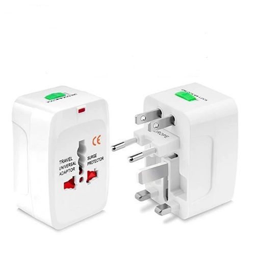 Universal travel charger/adapter and surge protector