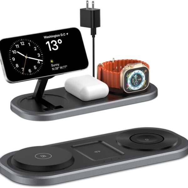 Magnetic 3-in-1 charging station