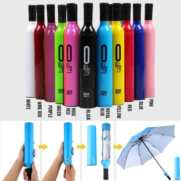 Wine bottle-shaped umbrella